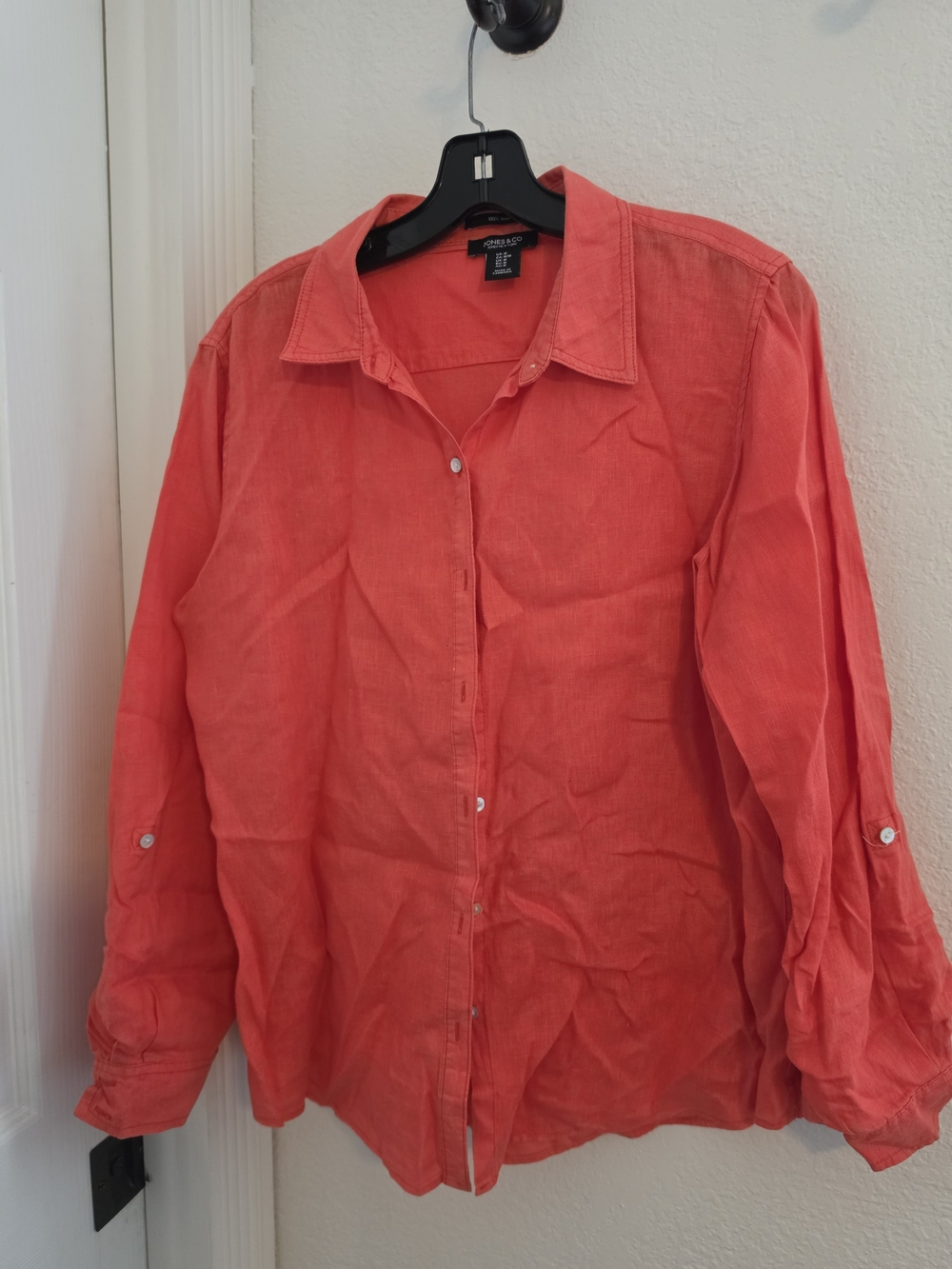 Jones New York Coral Button-Front Women's Shirt